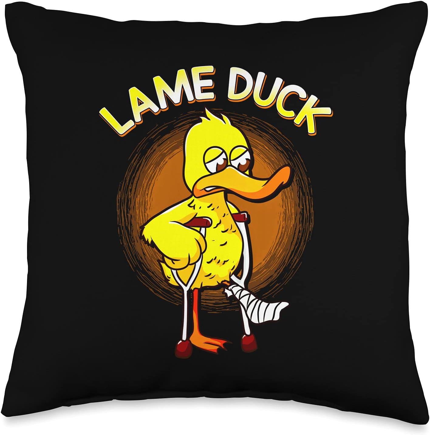 Cute lame duck throw pillow