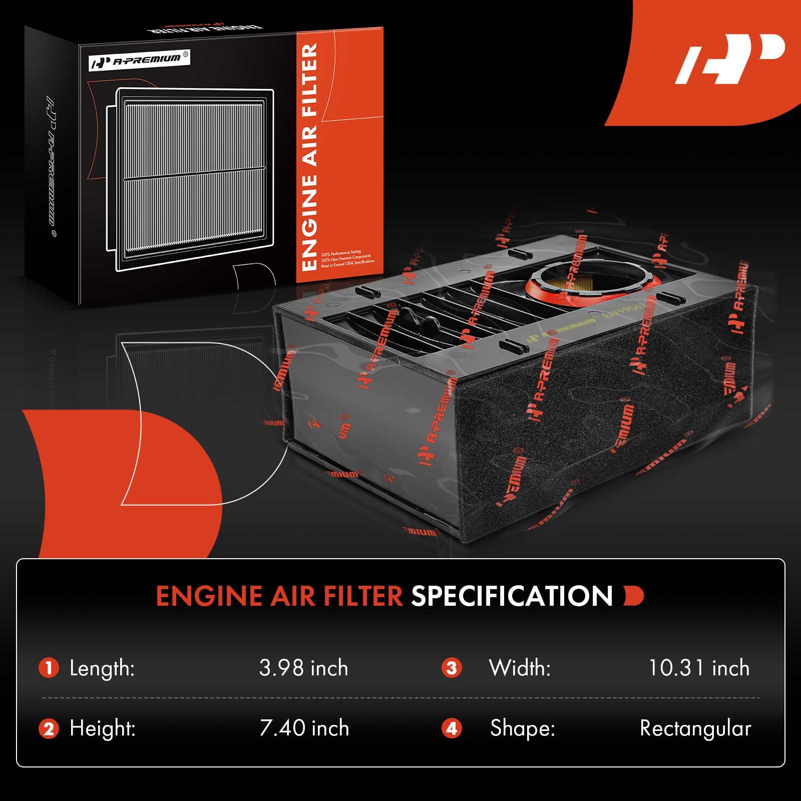 Amazon.com: A-Premium 2-PC Engine Air Filter Compatible with