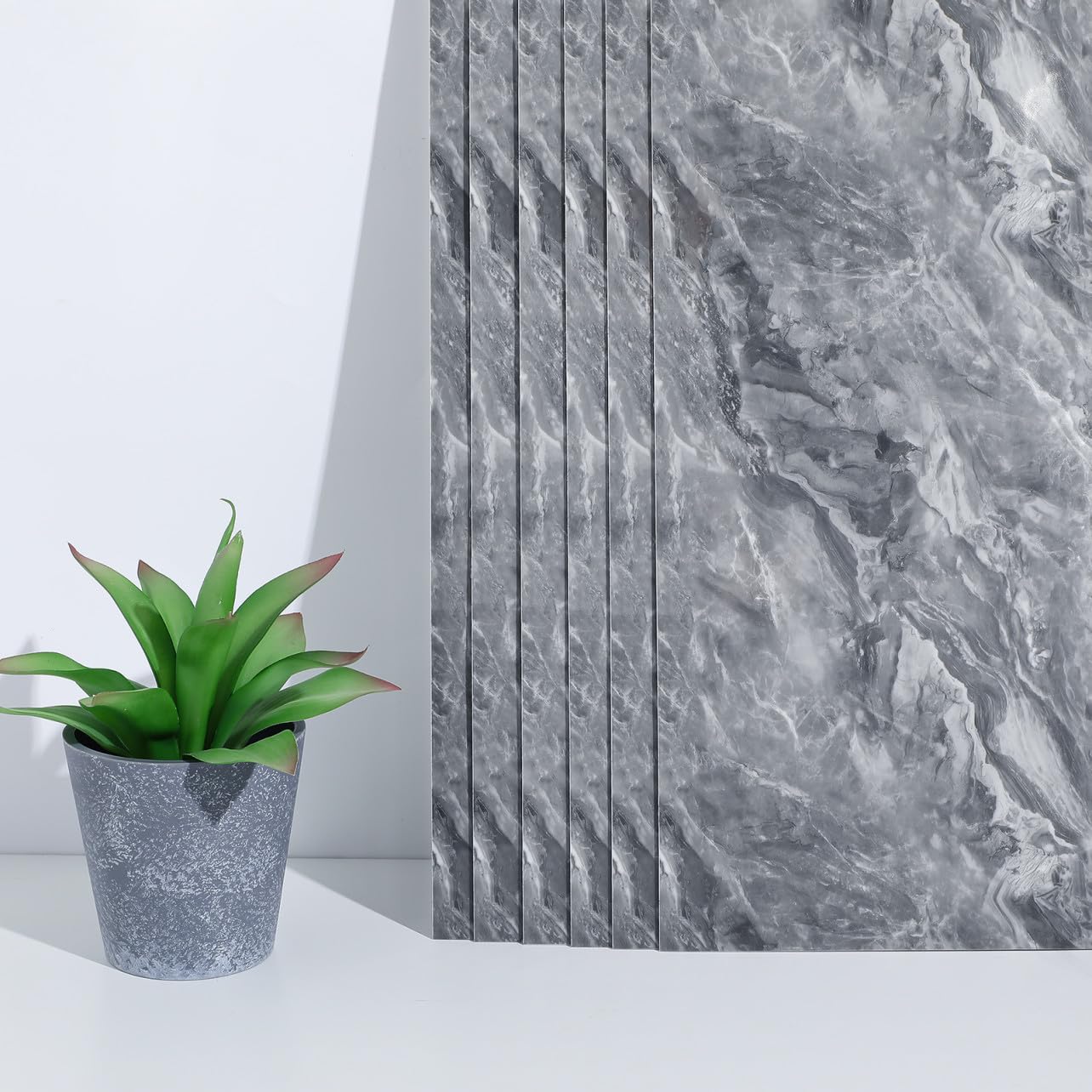 Angoily 20pezzi Piastrelle Adesive Impermeabili Per Bagno e Cucina Effetto Marmo Autoadesive Decorative Per Pareti