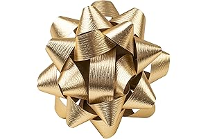 Kraft Bows Assortment - Gold Pattern for Birthday, Christmas, Holiday, Party, Wedding,...