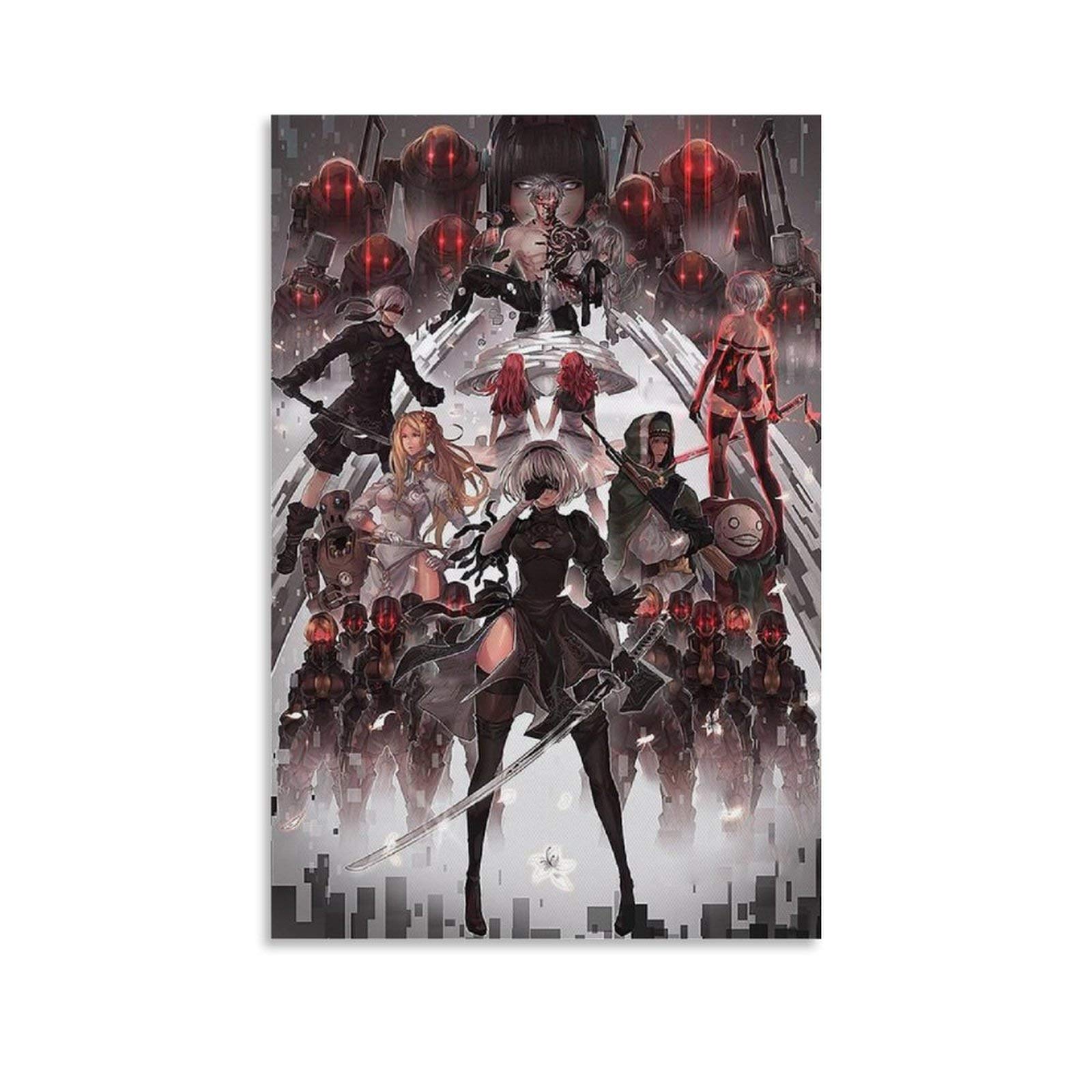 Nier Automata 2b A2 9s Poster Decorative Painting Canvas Wall Art