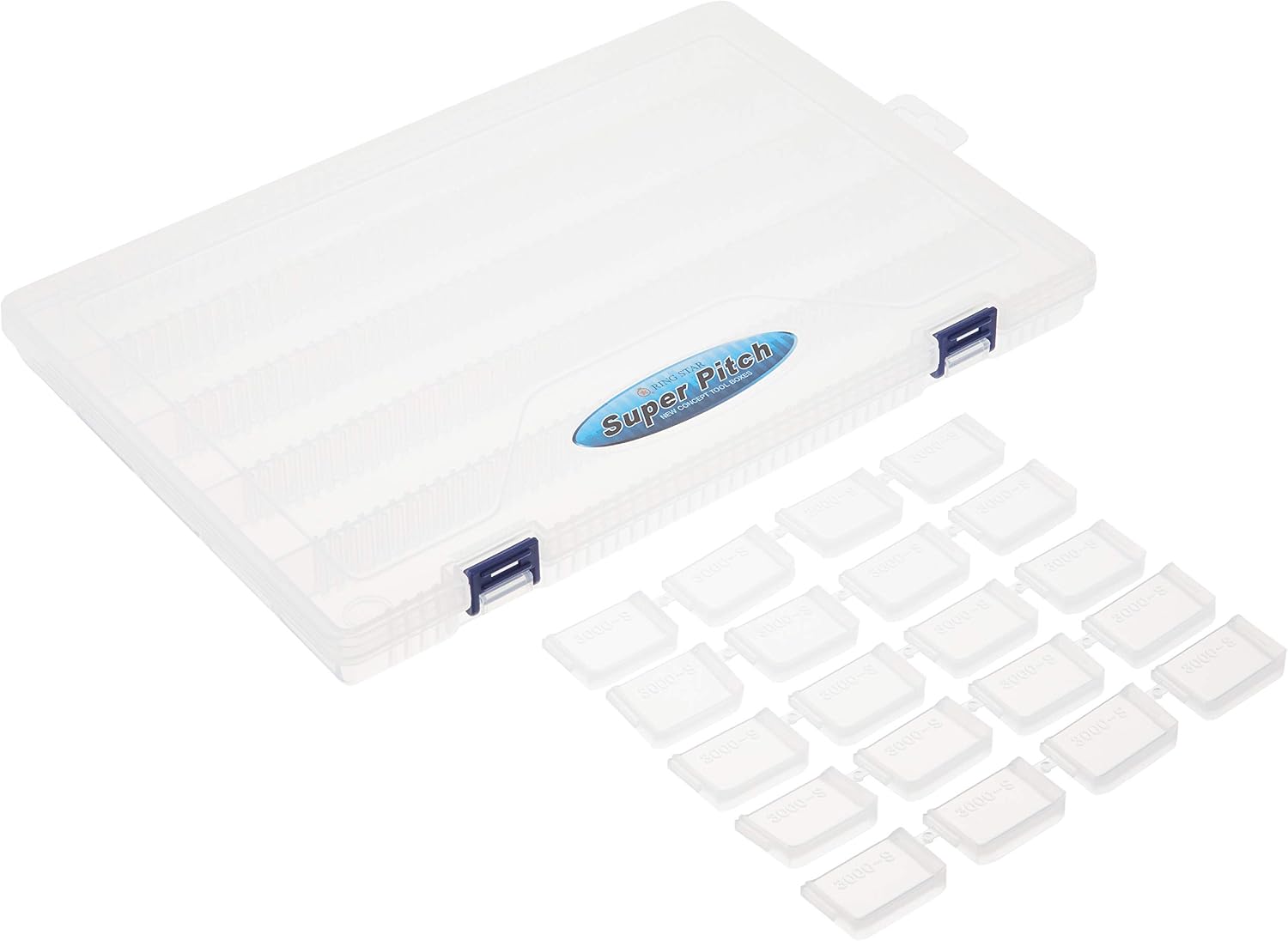 Ring Star SP-3000S Super Pitch Clear, L 11.8 x W 8.1 x H 1.1 inches (300 x 206 x 28 mm), Includes 20 Dividers