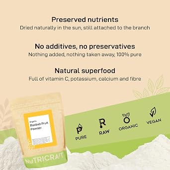NutriCraft Organic Baobab Fruit Powder: Available in 250g, 500g and 1kg (250g)