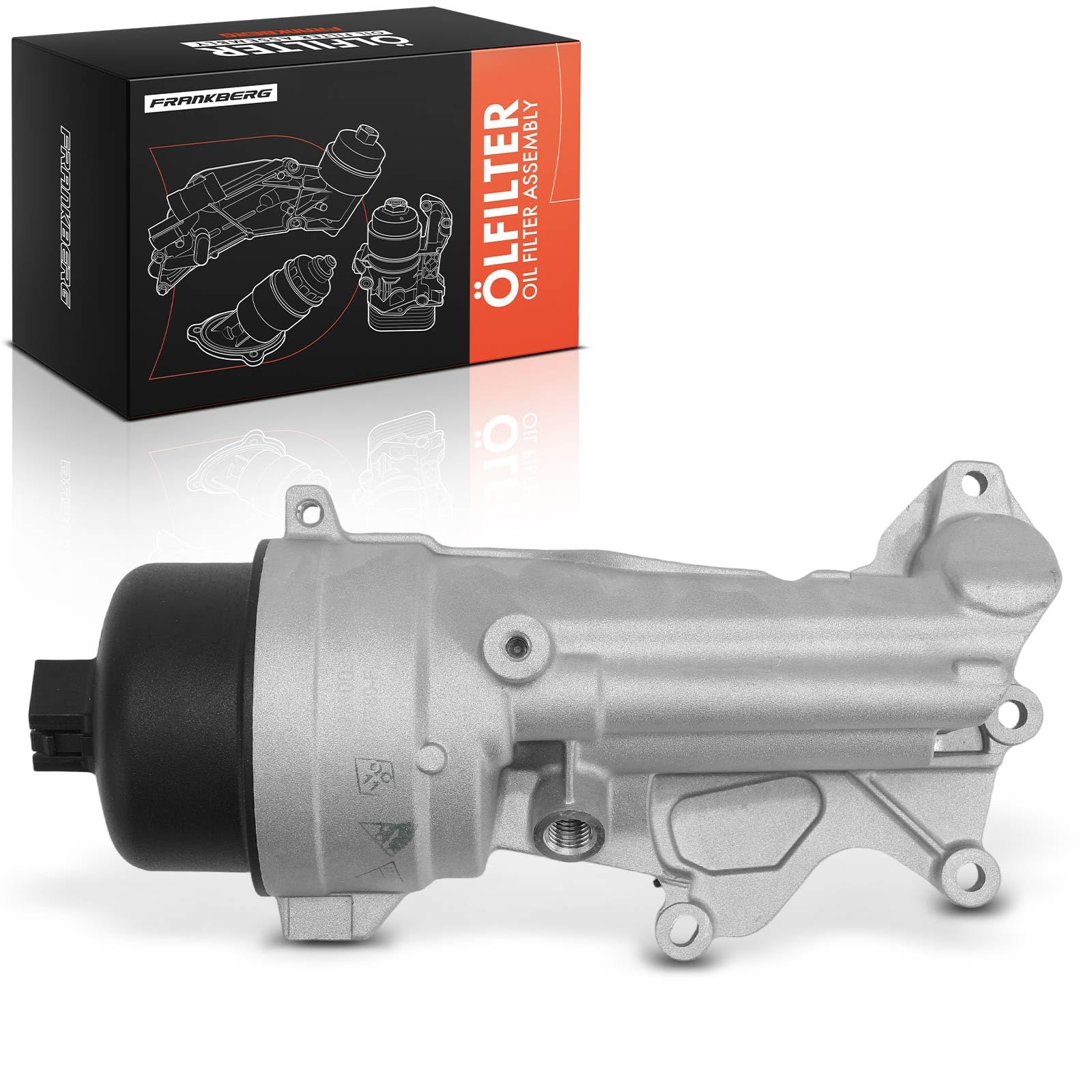 Frankberg Refroidisseur d'huile Huile moteur Boîtier de filtre à huile Essence Compatible avec C3 II SC C4 II NC DS3 SA 207 WA 208 I CA CC WC 5008 0E 0U Remplacer# V864375780