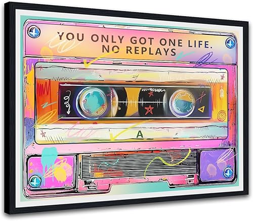 Miniatura 102 de Novatique Arte de pared inspirador retro, cinta de cassette, arte de pared, citas inspiradoras, ilustraciones para adolescentes, citas positivas,