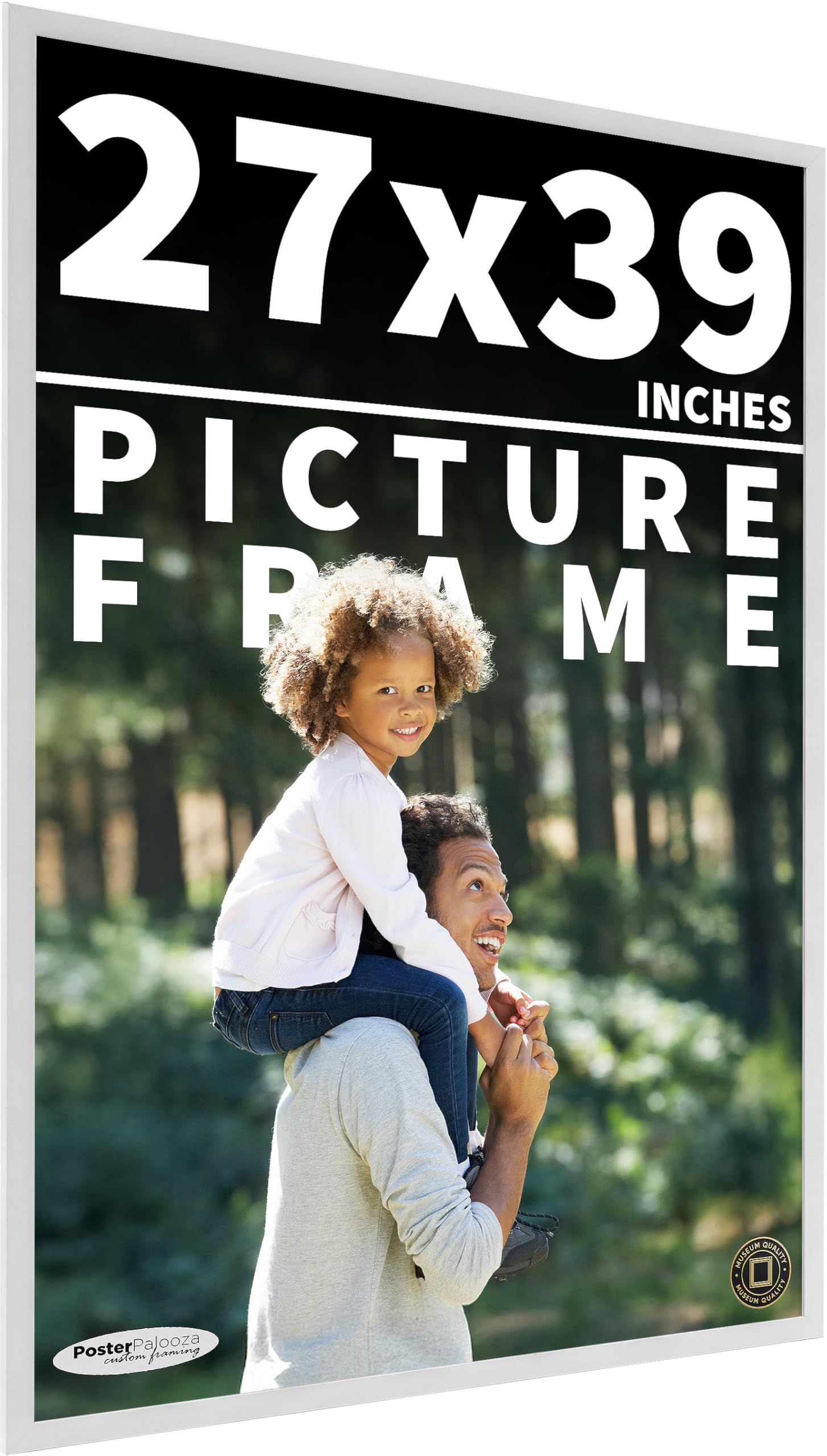 Amazon.com - Poster Palooza 27x39 Frame White Solid Pine Wood