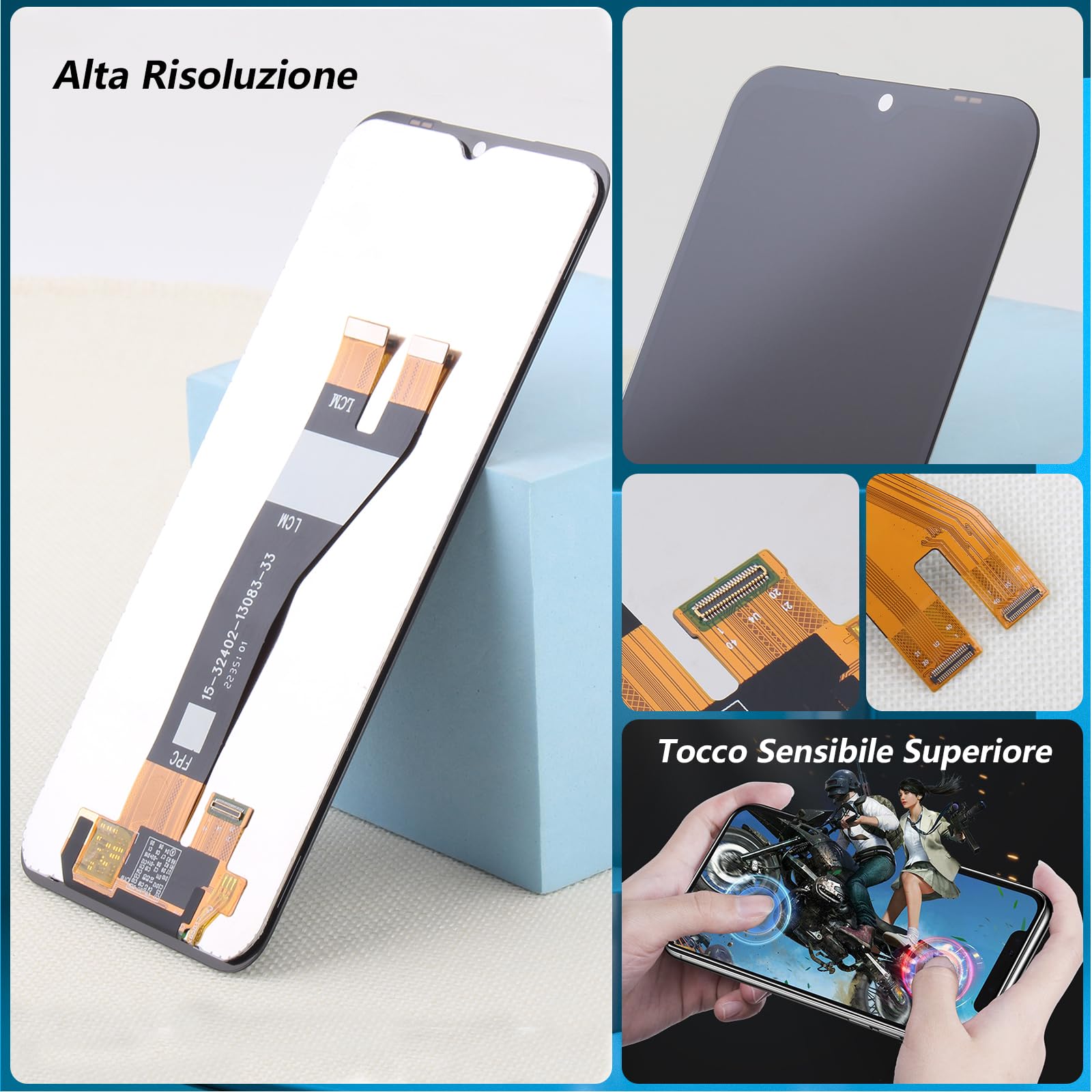 RongZy LCD Schermo per Samsung Galaxy A14 5G di Ricambio Display Touch Screen Digitizer Parti di Riparazione per Samsung Galaxy A14 5G A146P LCD Display con Strumenti(Nero, 6.6")
