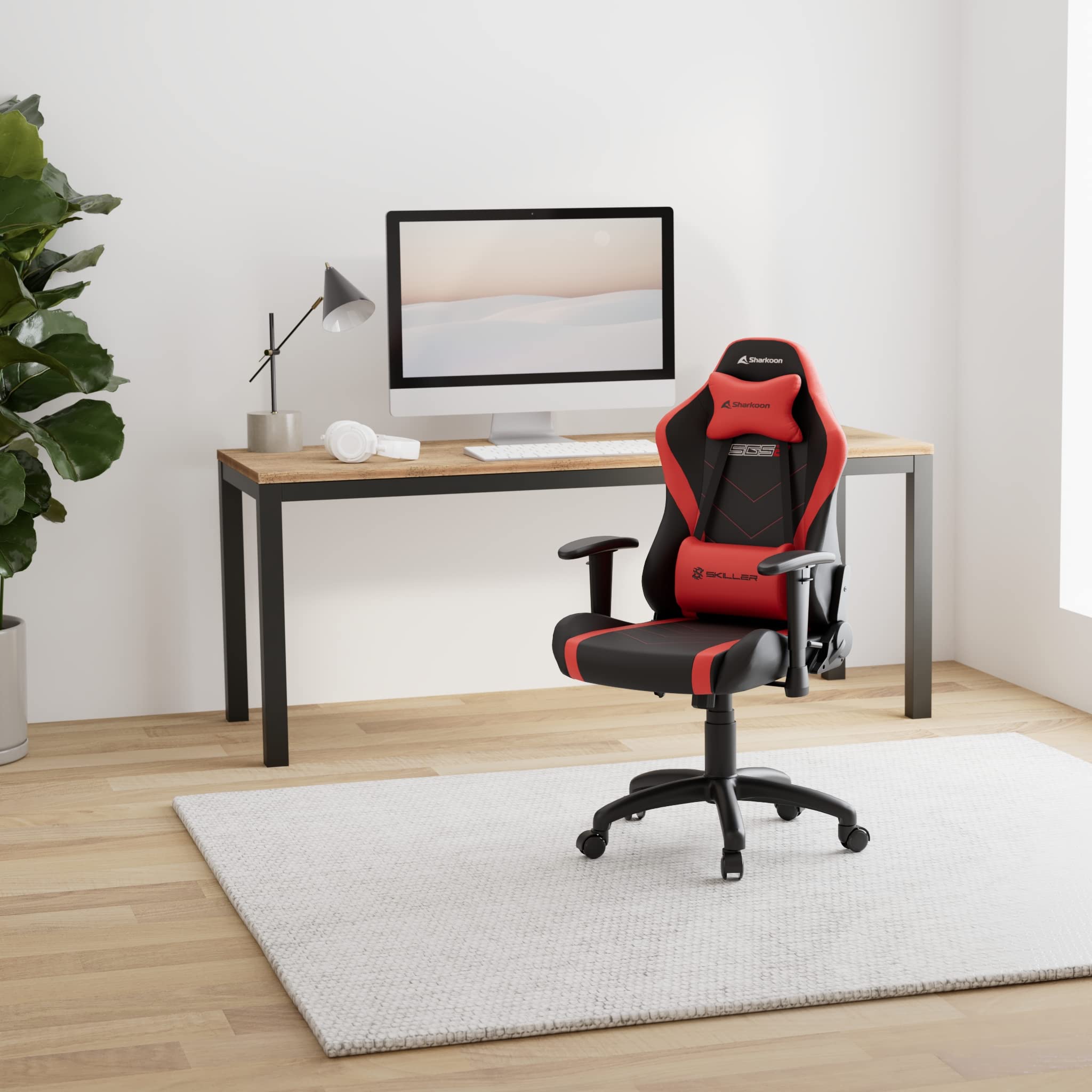 Sharkoon Skiller SGS2 Jr. Sedia da Gioco, Rosso, Piccolo