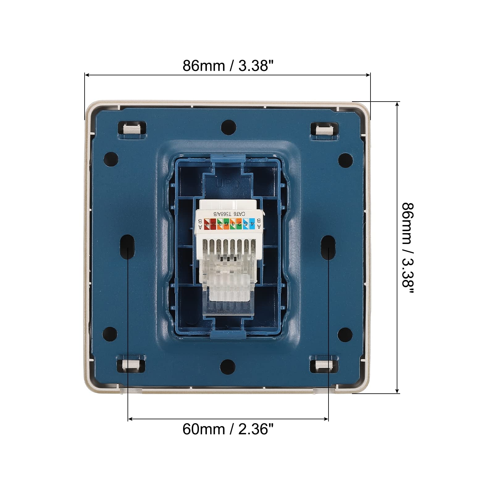 Debflex Prise RJ45 Cat 6 - Prise Ethernet urale Blanche - Gae Blok - Référence 746810