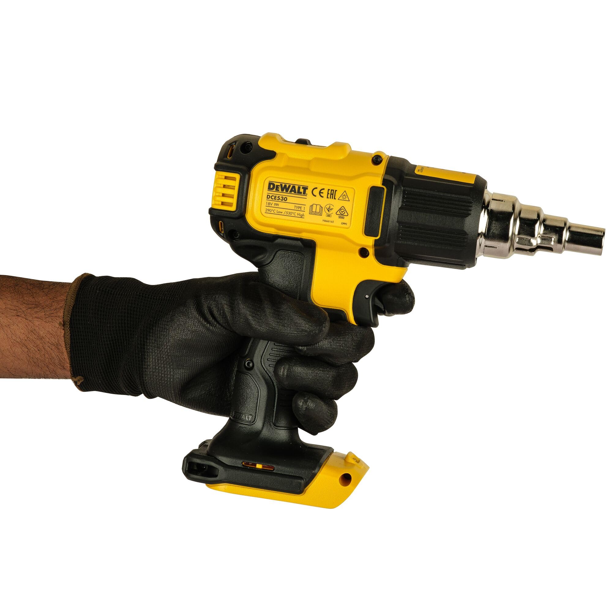 DEWALT DCE530N-XJ Pistola de Aire Caliente XR 18V 290-530°C 2 Temperaturas LED