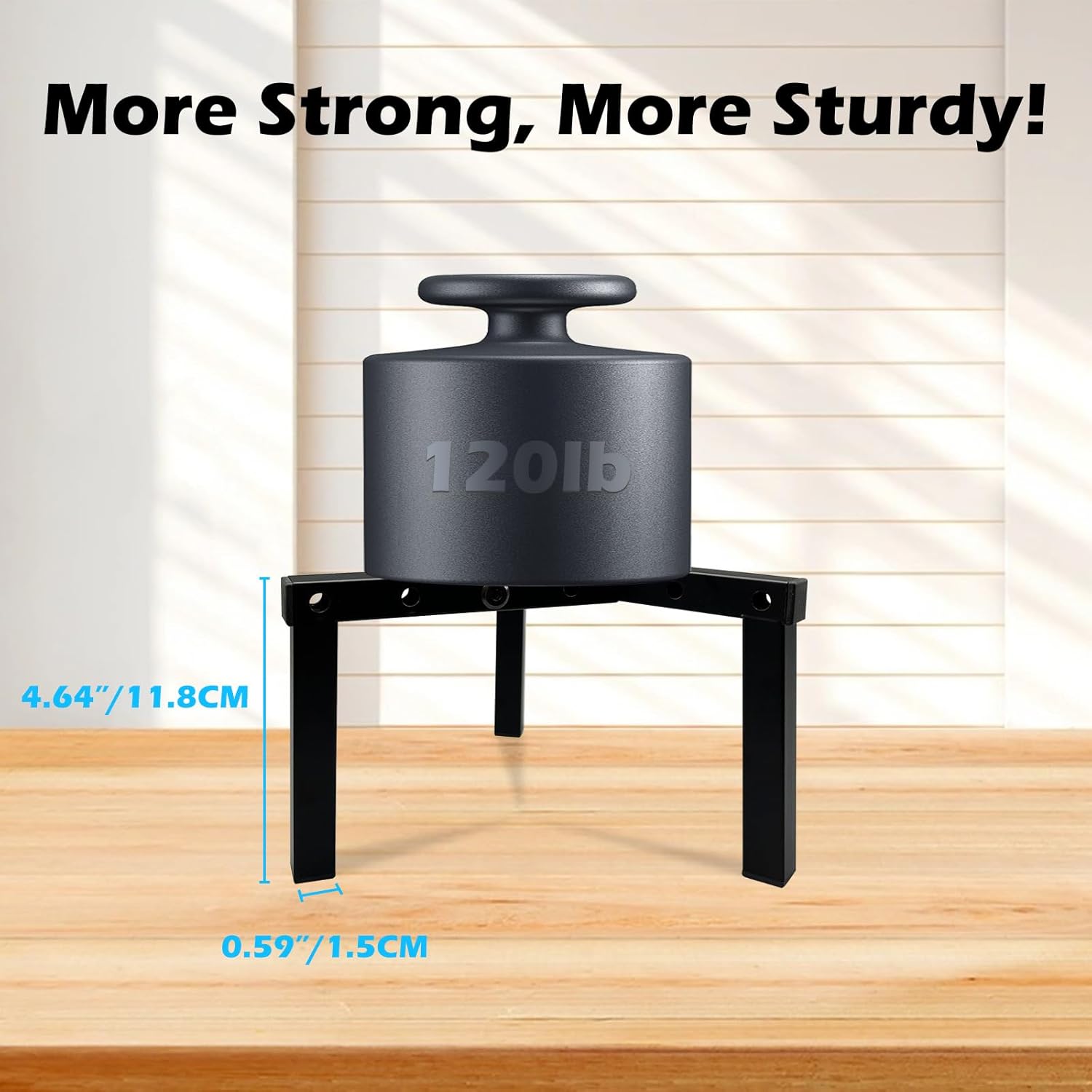 4 Pcs Three Legs Adjustable Metal Plant Stand for 5"-10" Plant Pot – Indoor & Outdoor (Black, 4 Pack)