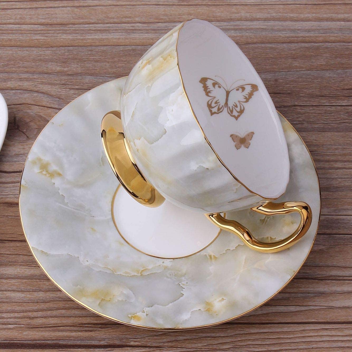 Tasses, cadeaux d'anniversaire, cadeaux de Noël, ensemble tasse à thé et soucoupe en céramique, tasse à café, ensemble tasse et soucoupe en porcelaine anglaise, tasse à café en céramique for le petit-