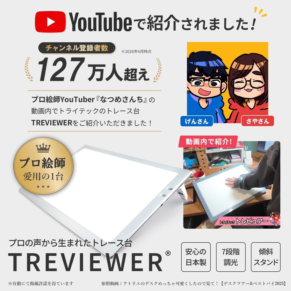 Amazon | 【日本製】 トレビュアー トレース台 USBアダプター付き A3