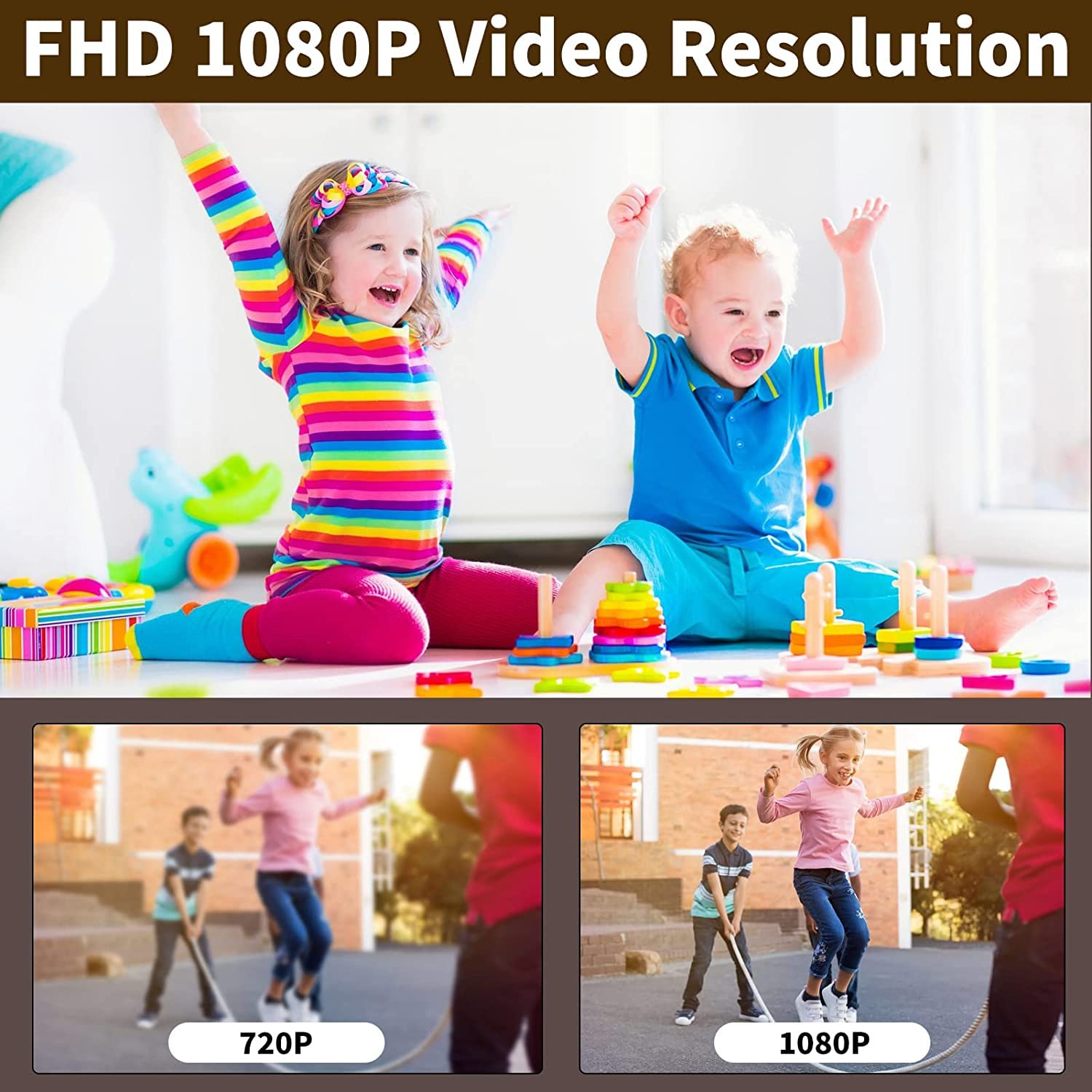 Appareil Photo Reflex Numérique HD Zoom 18X, écran LCD HD 3 Pouces, CMOS 5MP, Capteur Jusqu'à 24MP, Objectif F/2.9 F=4.1mm, Distance Focale 20-30CM,(Version Standard + Objectif Grand Angle)