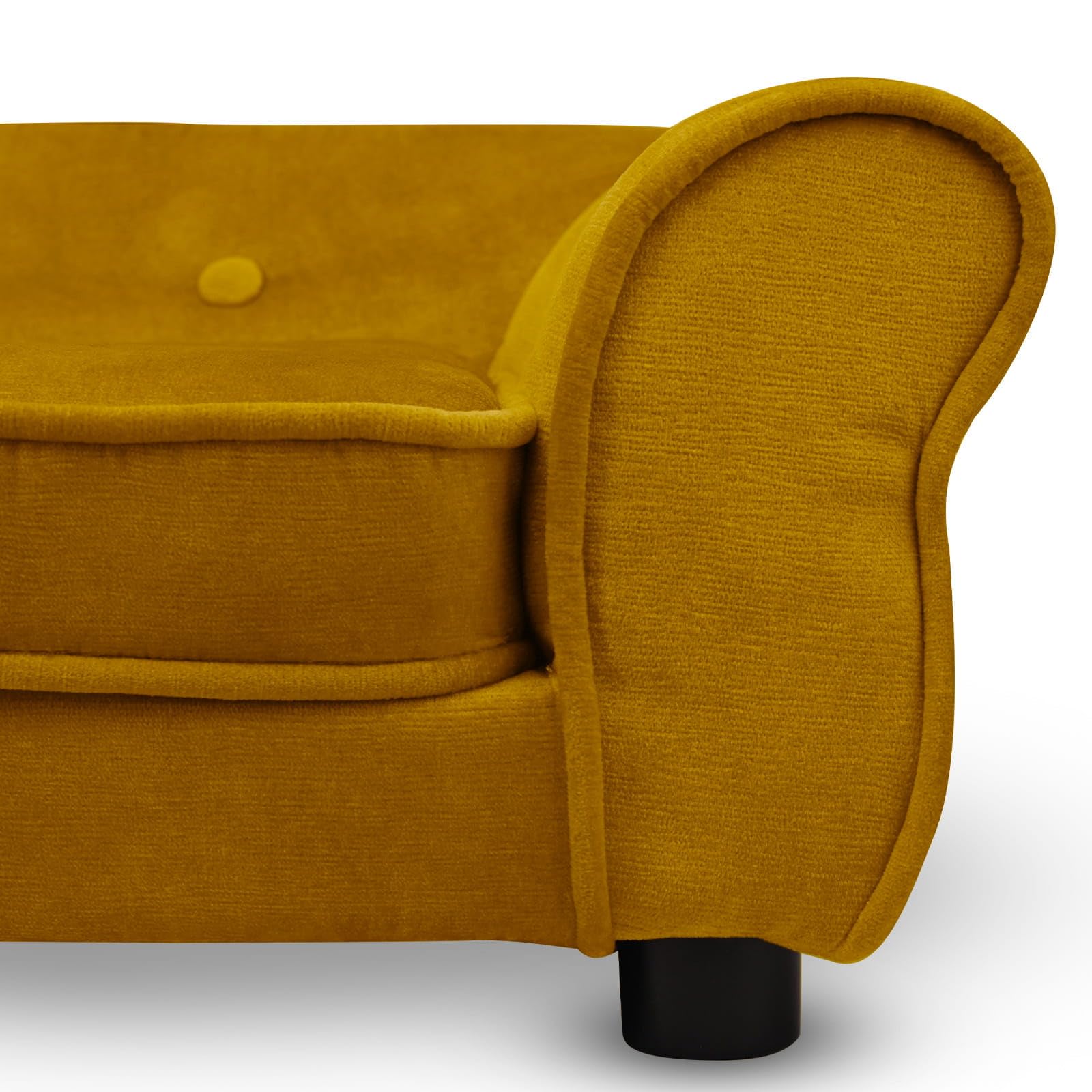 Mg Design Haustiersofa in Gold – stabiles Holzgestell, weich gepolstert, pflegeleicht – Hundesofa & Katzensofa, fertig montiert