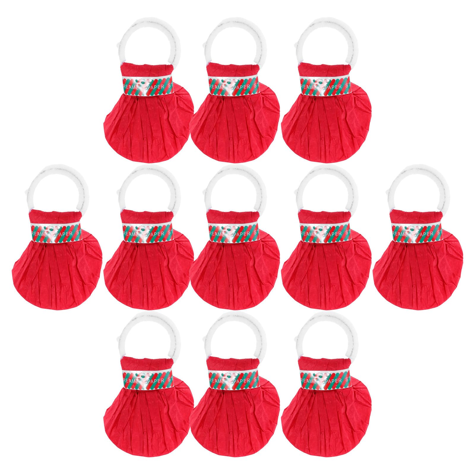 Toyvian 75 Piezas Serpentinas de Confeti de Mano Rojas de Papel para Fiesta