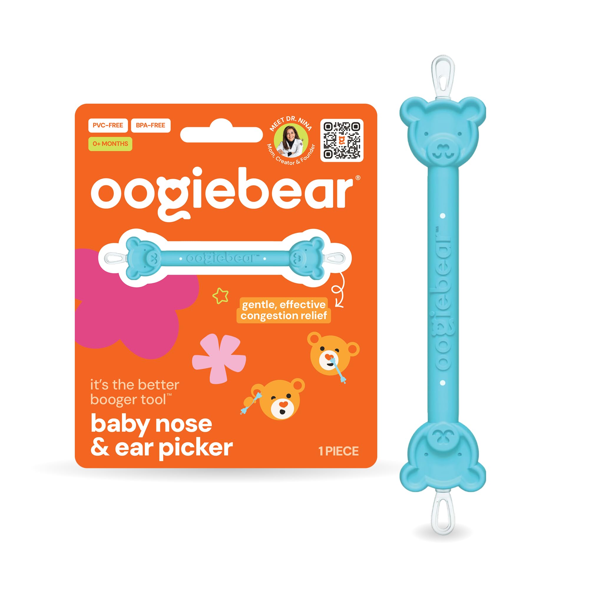 oogiebear Baby Nose Cleaner Ear Wax Removal Tool - Safe Booger Earwax Removal for Newborns Infants Toddlers -