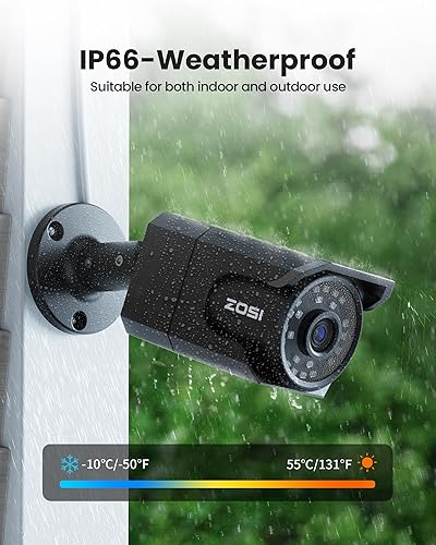 Miniatura 9 de ZOSI Sistema de cámara de seguridad PoE 4K de 16 canales, cámara IP PoE de 16 x 8MP para exteriores e interiores con detección humana, visión