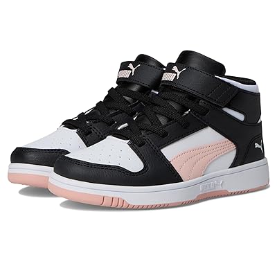 PUMA Kids Rebound Layup Synthetic Leather Hook and Loop Sneakers (Little Kid) Kid