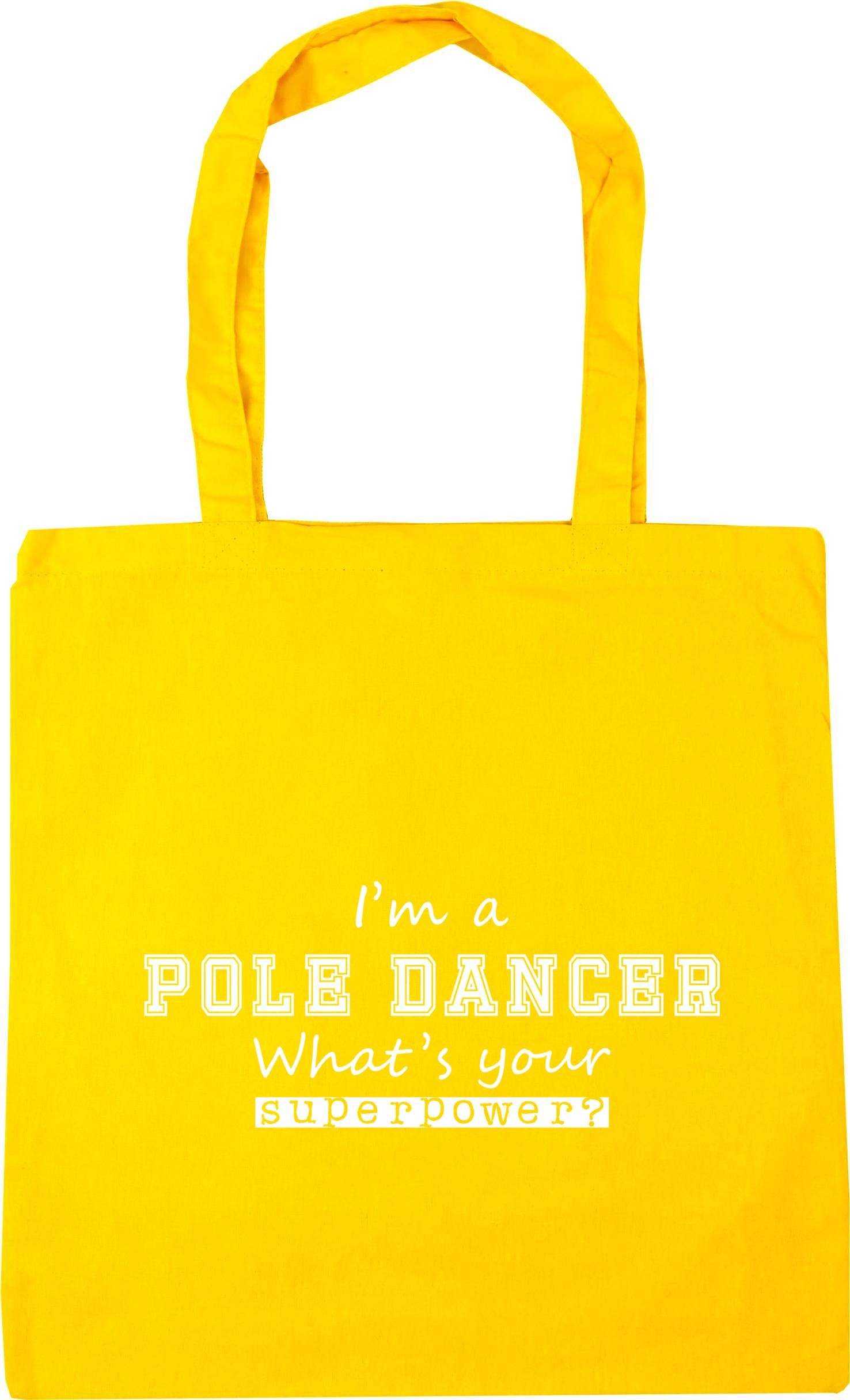 HippoWarehouse I'm a Pole Dancer What's Your Superpower? Tote Shopping Gym Beach Bag 42cm x38cm, 10 litres