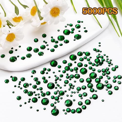 Miniatura 3 de 5000 diamantes de imitación de resina con parte trasera plana, 0.079 in, 0.118 in, 0.157 in, 0.197 in y 0.236 in, parte trasera plana para arte de