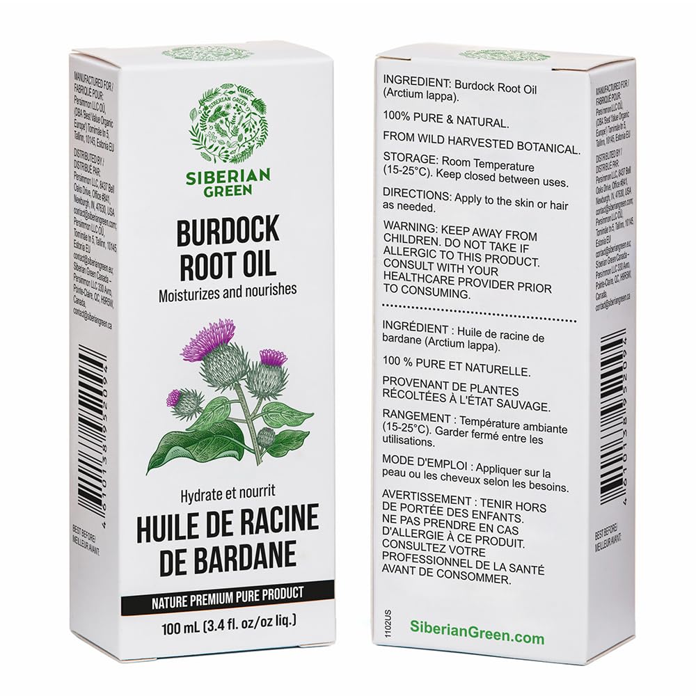 Siberian Burdock Root Oil 100ml for Hair Care Skin Care