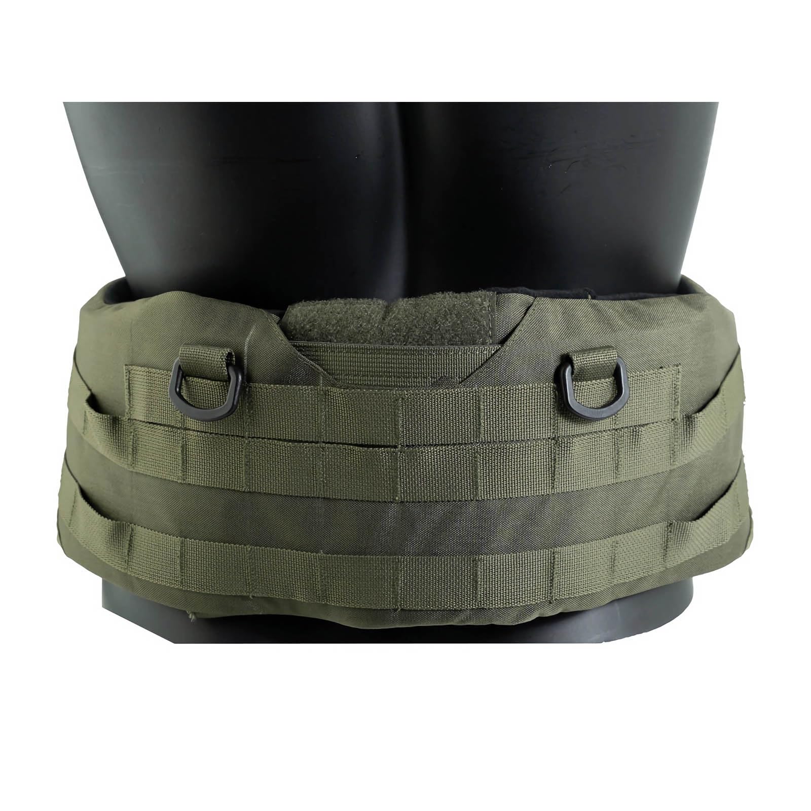 1 Cinturón Táctico Modular MOLLE Acolchado de Perfil Bajo, Cinturón de Patrulla Cortado con Láser con Forro de Malla Transpirable(Green)