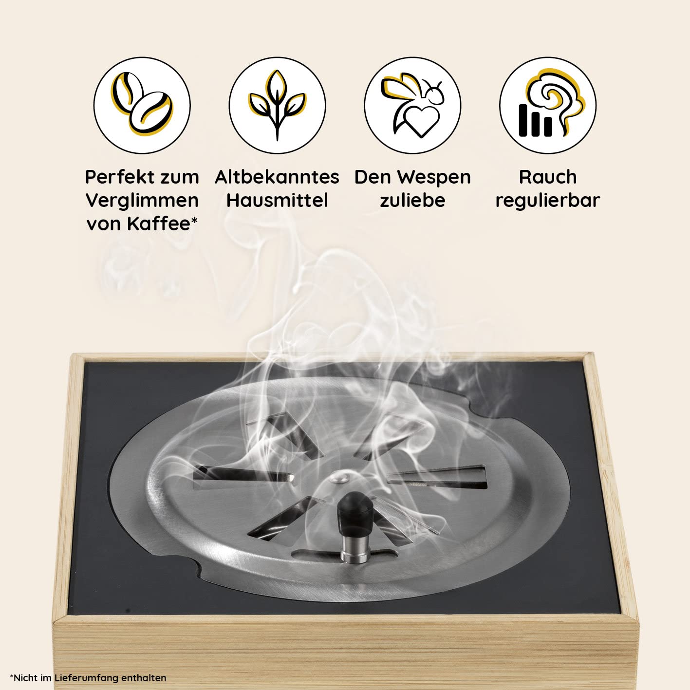 VapoWesp Pulver-Set alle 4 Sorten je 100g | Orange & Rosemary, Apple & Mint, Lemon & Basil, Hay Flowers & Thyme | Aromatischer Duft für die VapoWesp Räucherbox