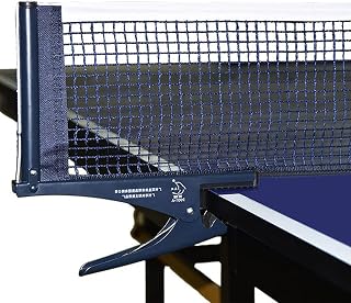 DOUBLEFISH Collapsible Table Tennis Net & Post Set - ITTF Regulation, Adjustable Height, Easy Clamp Setup for Training & Competition