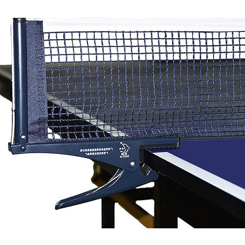 DOUBLE FISH Collapsible Table Tennis Net-Post Set Adjustable Training Competition Professional Ping Pong Nets Posts with Strength Screw Clamp Easy Set Up Stable Base for Standard Table