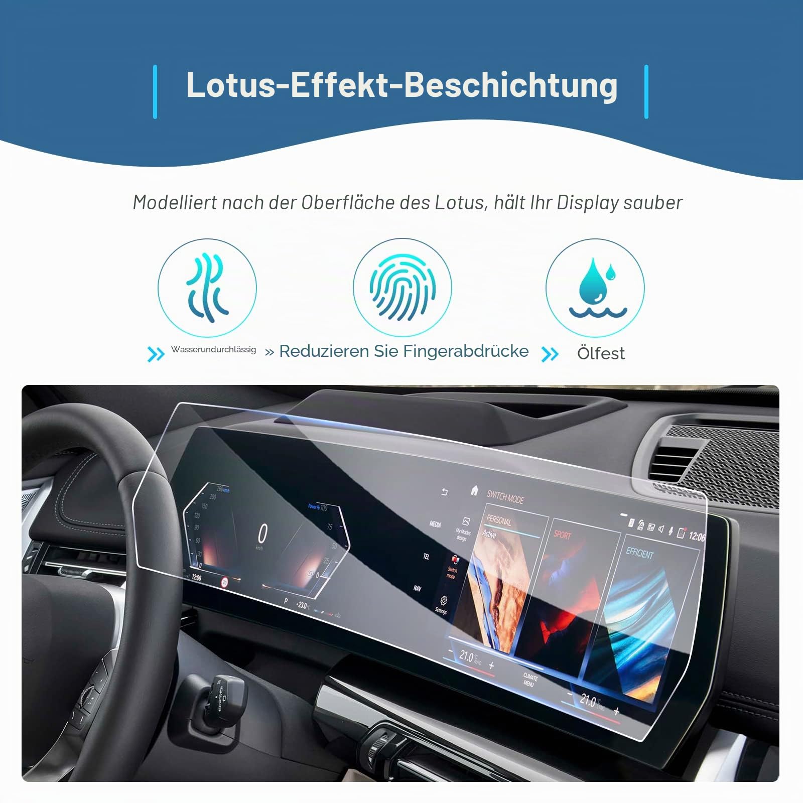 GAFAT Kompatibel mit Neu BMW X1 iX1 U11/ X2 iX2 U10/ 1er F70 2022-2024 2025 Schutzfolie, X1 U11 iDrive 8 Glas Displayschutzfolie für 10,7" Navigation+ 10,25" Cockpit, 9H Anti-Kratzen