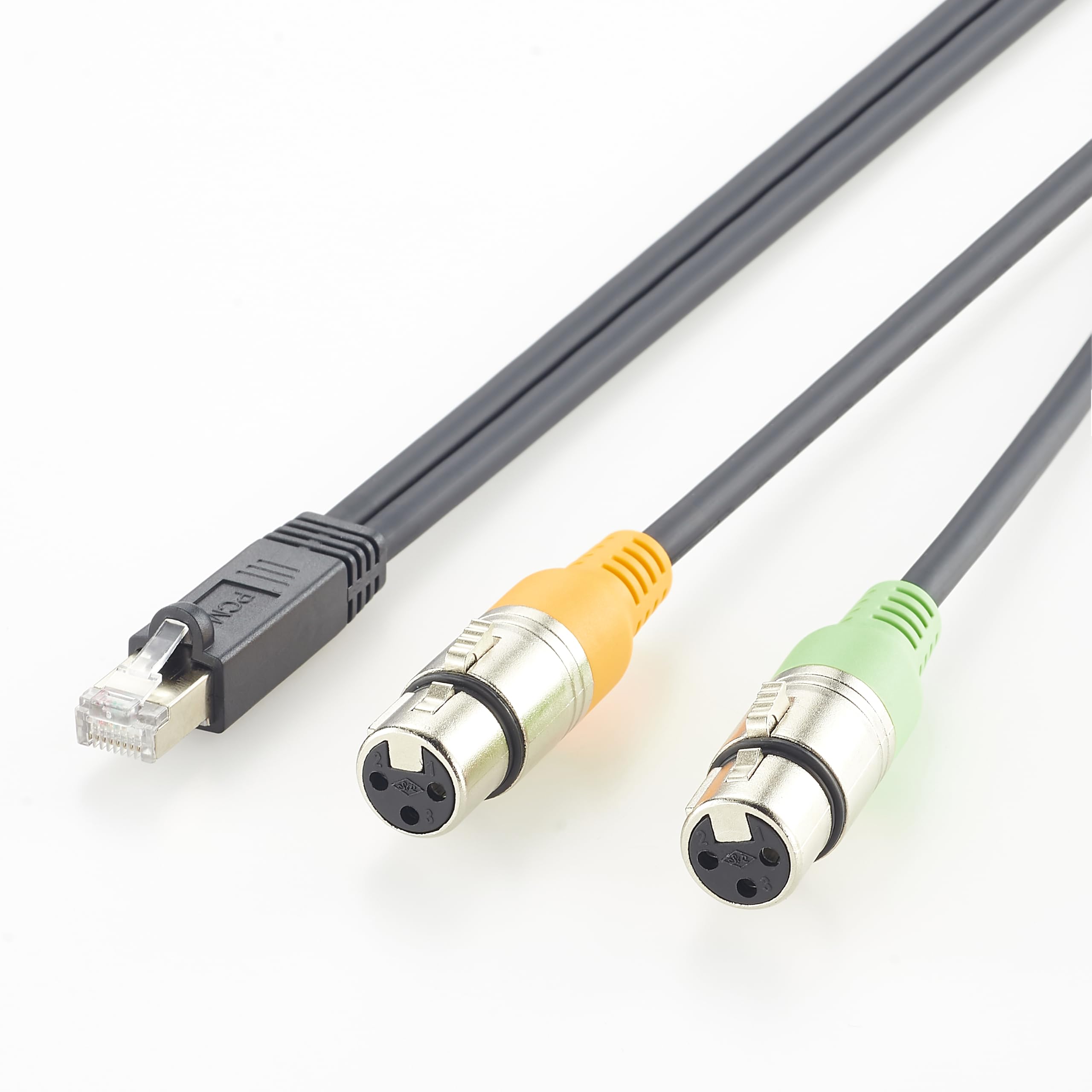 Wtyczka RJ45 do Dual XLR 3-pinowa gniazdo rozdzielacza, adapter audio 2 m do systemów AXIA Livewire AoIP, kompatybilny z Telos Alliance, Wheatstone, Logitek, Arrakis i Audio Arts