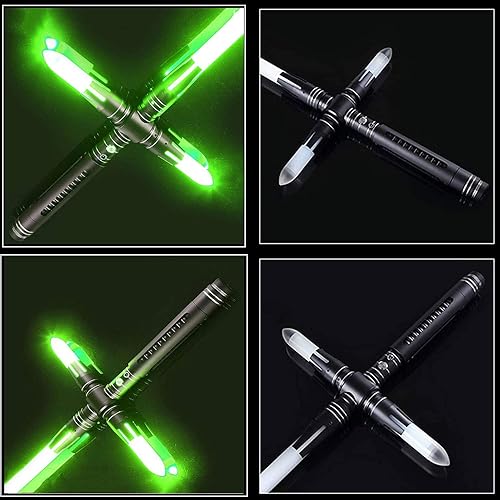 Vista 13 de Light Saber - Sable de luz de metal para adultos con 7 juegos de sonido, sables de luz LED recargables para adultos, juguete negro y rojo Luz roja