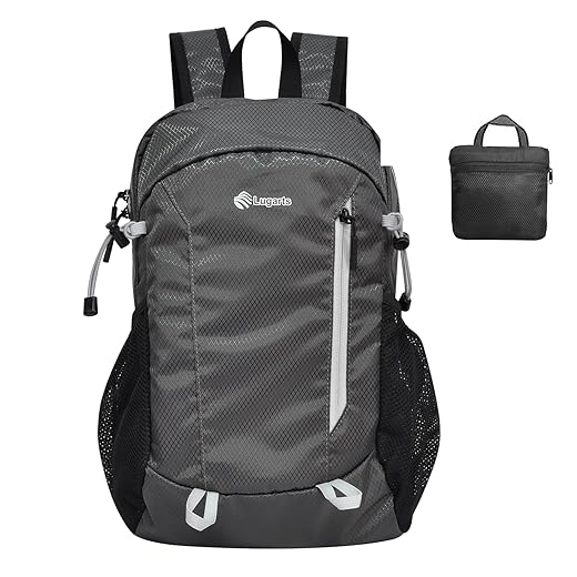 VPBAGE 15L Hiking Daypack, Water Resistant Small Backpack Travel Outdoor, Lightweight Day Pack with Emergency Whistle
