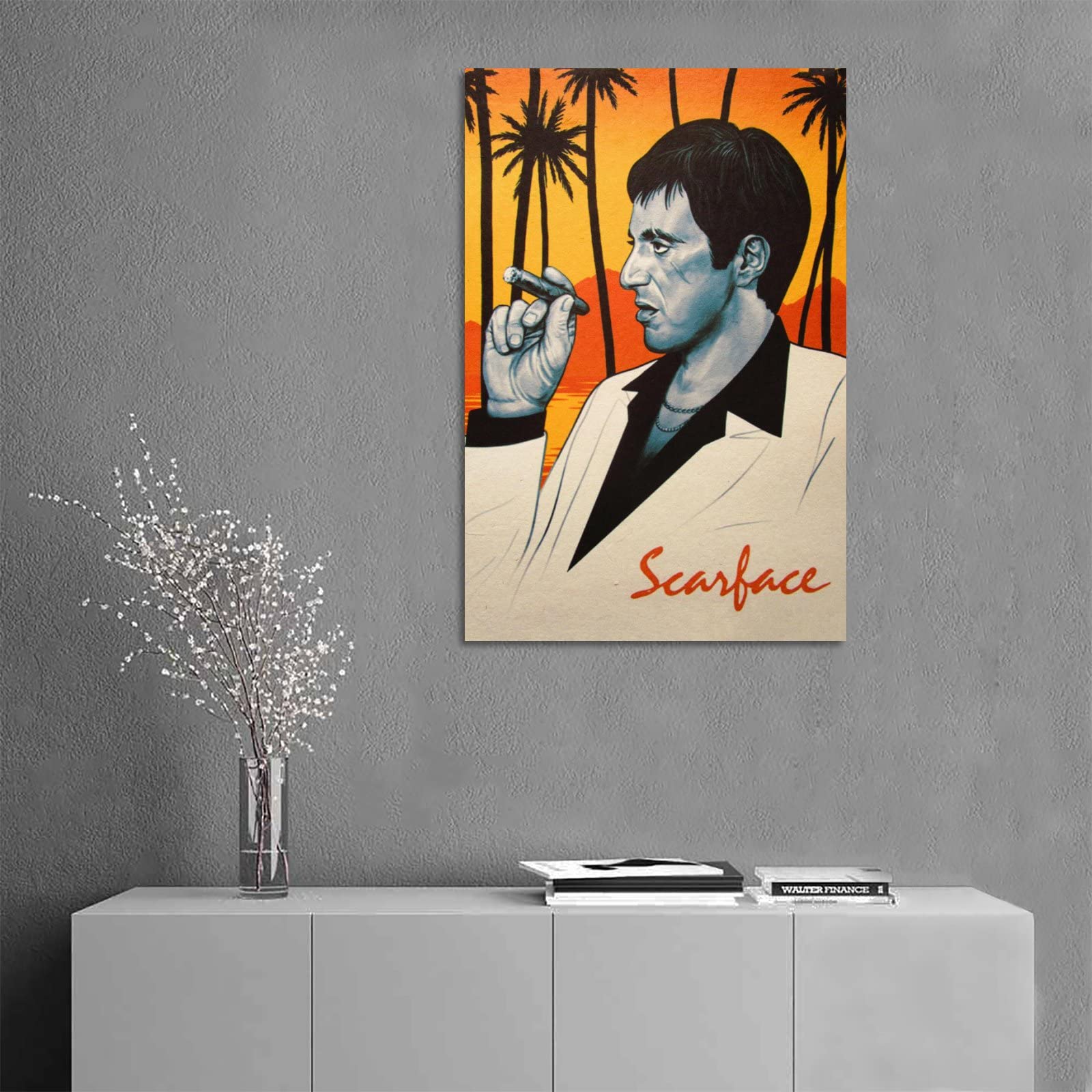 Tableau Toile Scarface - Tony Montana - Impression Murale - Différentes Tailles
