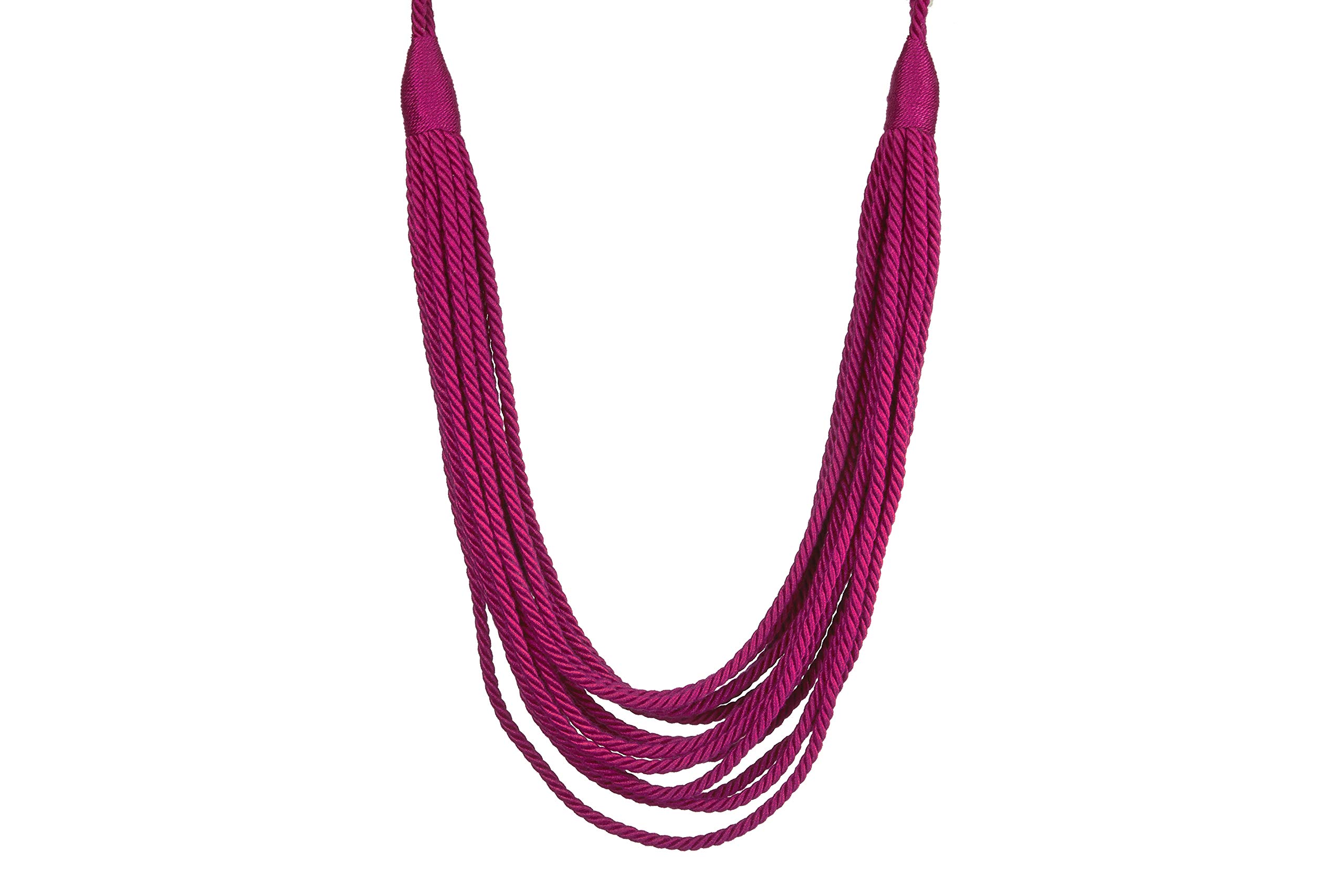 Tinker-Tailor Fuchsia Tie Backs Curtain - Delphina, Curtain Rope Tieback Single Hold Backs (Fuchsia)