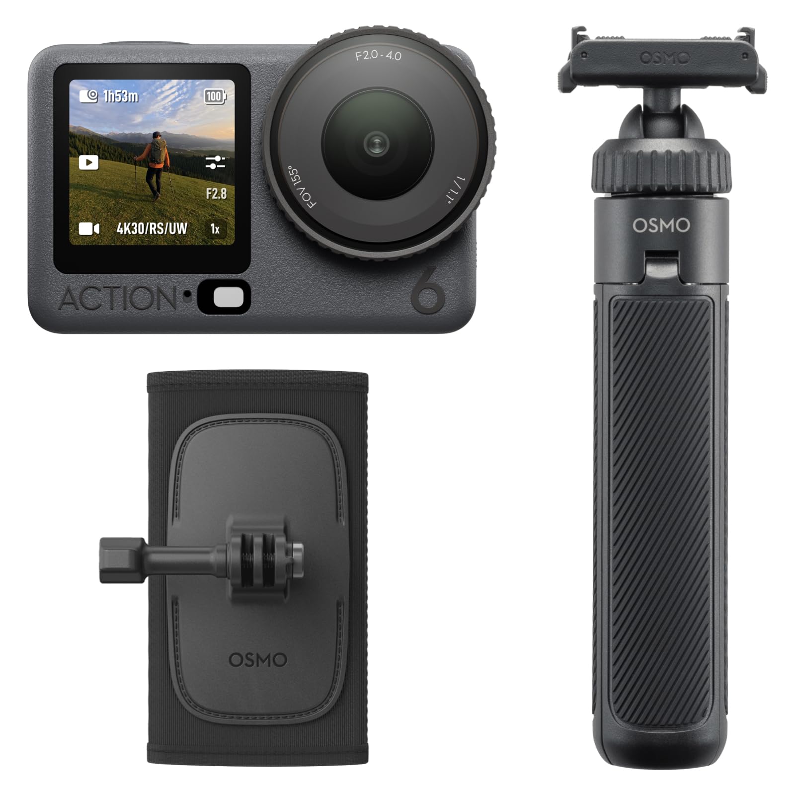 Amazon | DJI Osmo Action 6 ハイキングコンボ、1/1.1インチスクエア