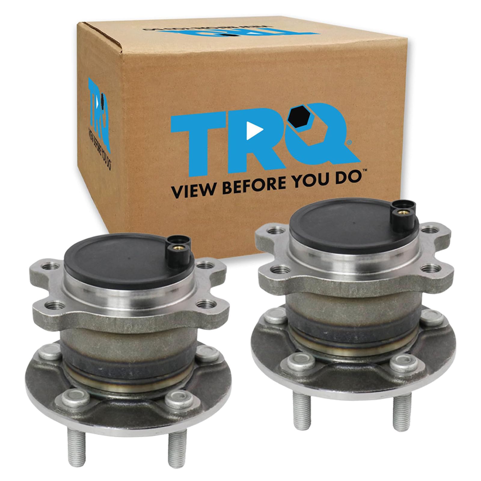 TRQ Rear Driver and Passenger Side Wheel Bearing and Hub Assembly Set 2
