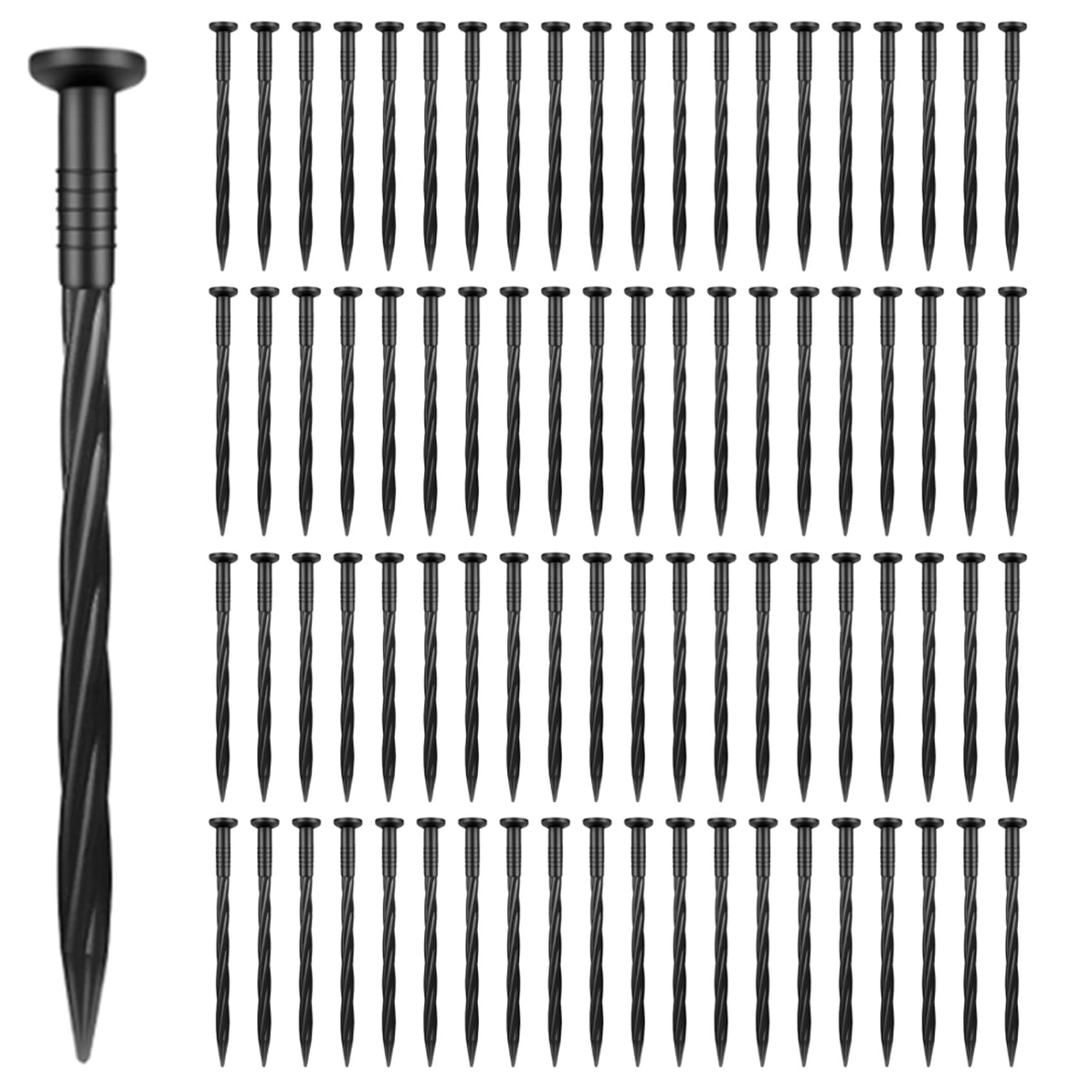 Jnchdghwa 160 Pack 8 Inch Plastic Landscape Edging Anchoring Stakes Garden Lawn Yard Spikes Landscaping Stakes for Paver Edging