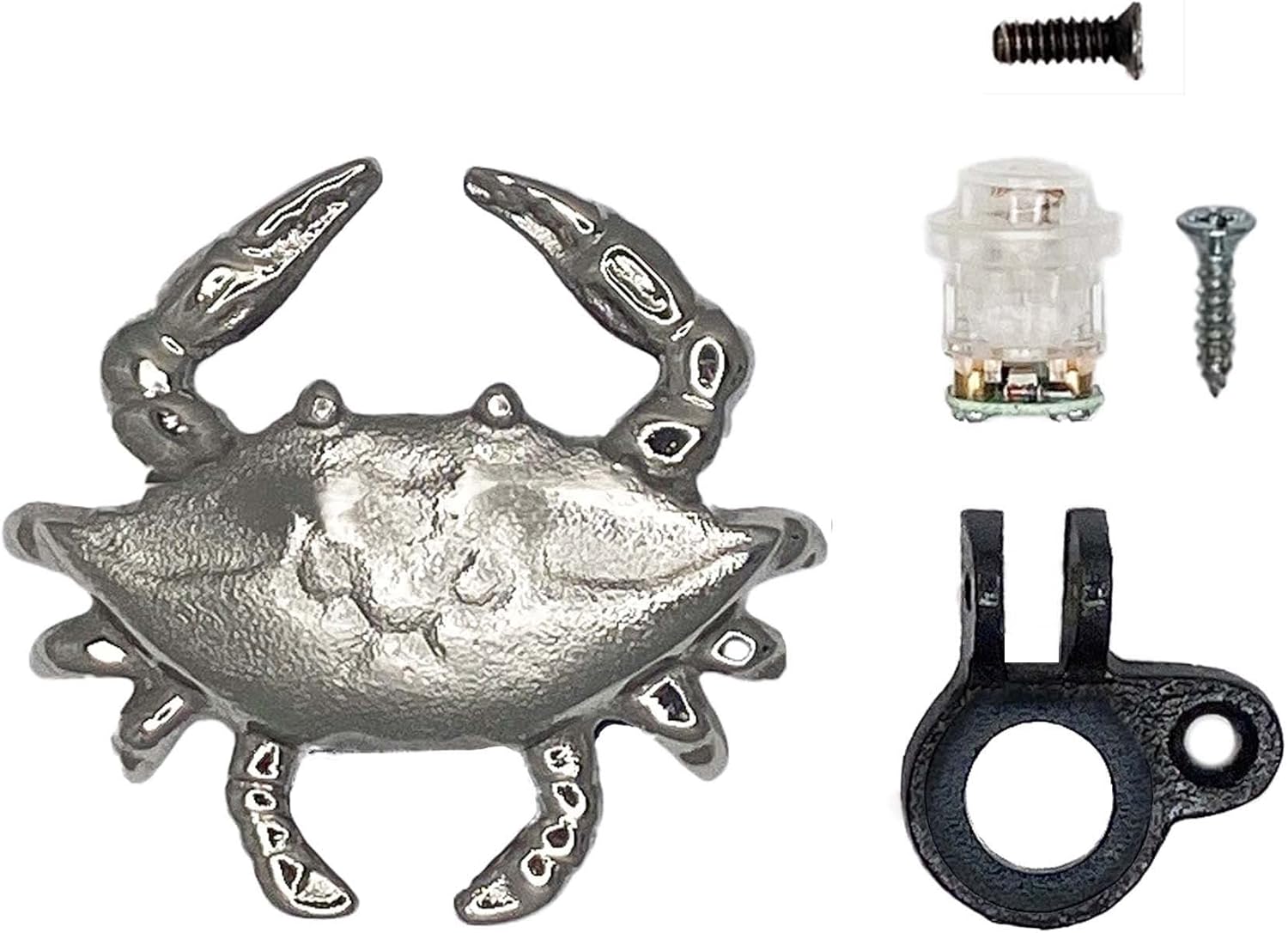 Michael Healy Blue Crab Doorbell Ringer - Nickel Silver