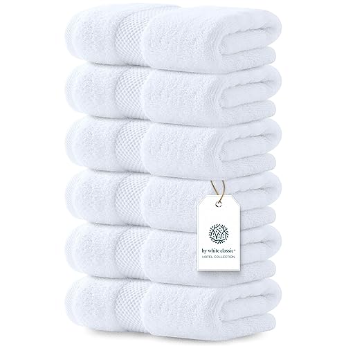 Luxury White Hand Towels - Soft 100% Turkish Cotton |