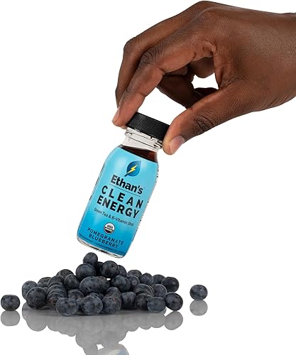 Miniatura 10 de Ethans Organic Energy Shot sabor a piña vegano sin gluten extracto de té verde Guayusa aumento de cafeína suplemento de enfoque de vitamina C B6 y