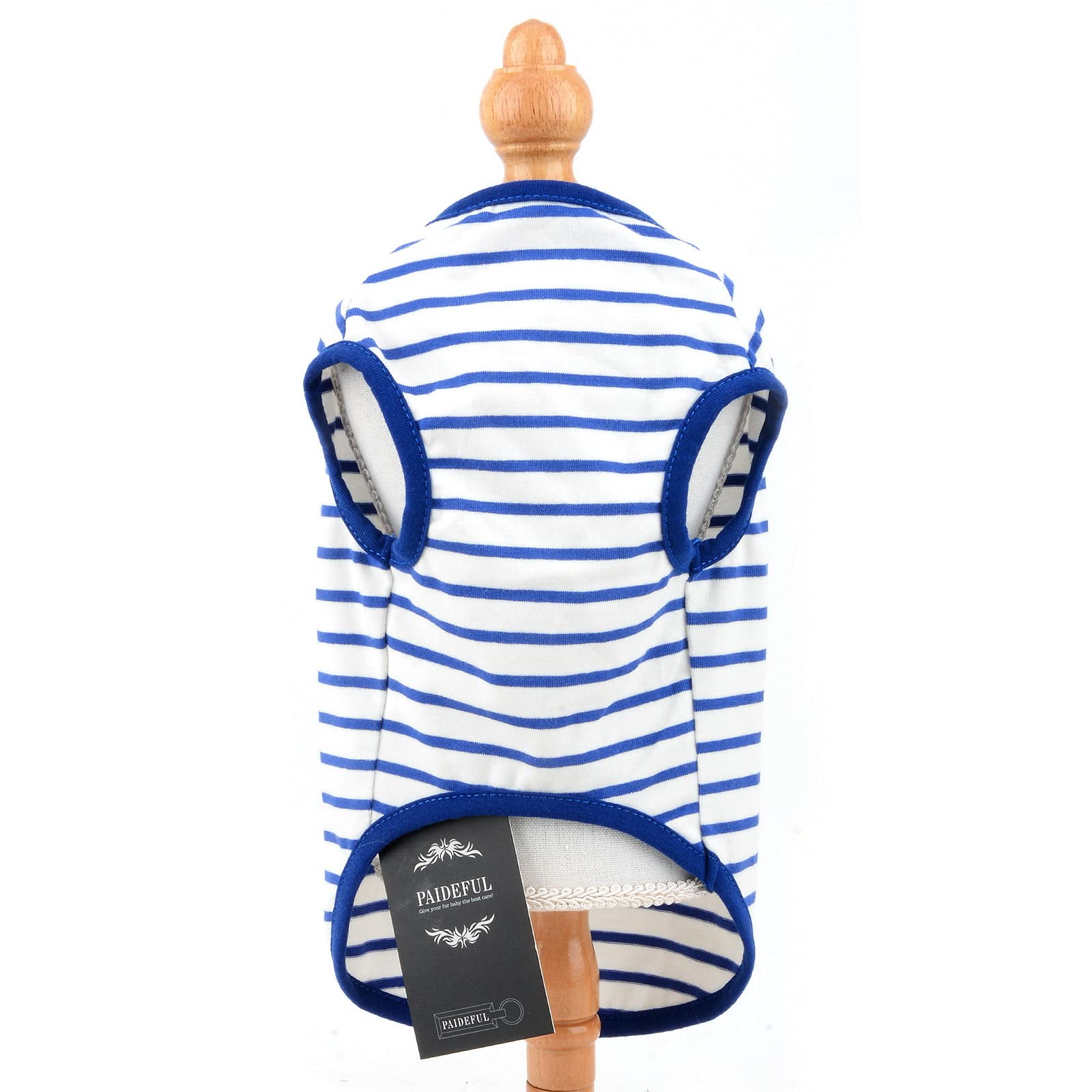 PAIDEFUL Chemise britannique pour petit chien rayée, gilet pour chat, T-shirt en coton doux pour garçon, vêtement pour animal de compagnie, T-shirt d’été pour chiot, Chihuahua, Yorkie, respirants