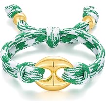 KELORIS PATH Adjustable Houndstooth Woven Rope Bracelet for Women