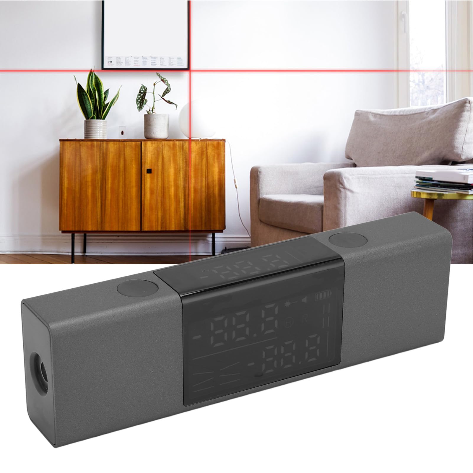 Herramienta de Medición Láser Bilateral, Herramienta de Medición de Distancia Láser Bilateral Recargable, Medida Láser con Pantalla LCD, Mini Medidor de Distancia Láser Dual