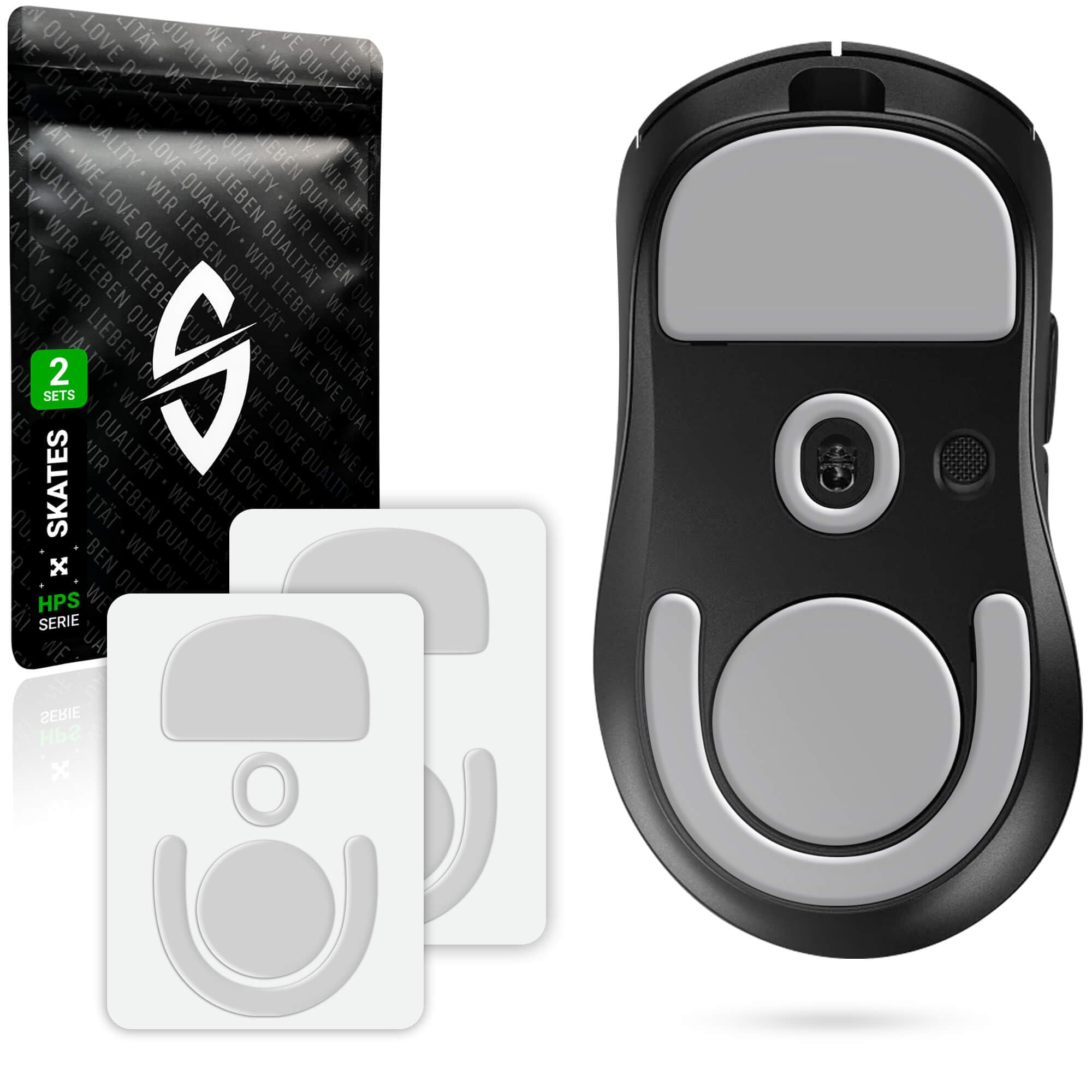 SensoryBoost HPS Glides (Set of 2) for Logitech G PRO X Superlight 2 DEX - Hybrid of Speed & Control, Soft, Durable, Rounded - Replacement Mouse Feet, Skates - Gaming Mouse Upgrade Accessories