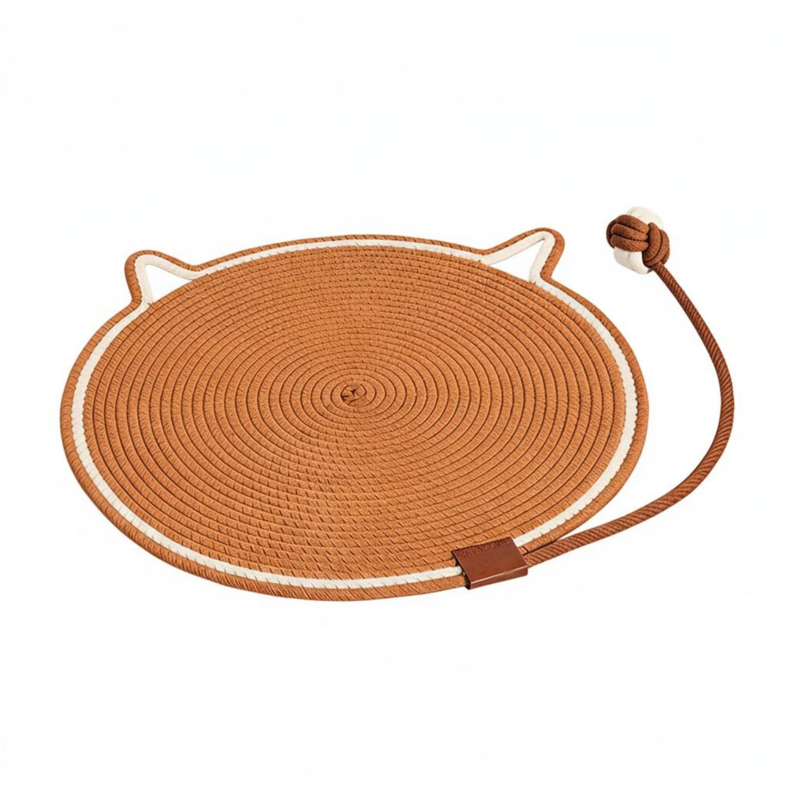 Kratzmatte Katze Kratzbrett Kratzpad Schlafmatte Liegefläche aus Baumwoll Leinen Doppelnutzung Kratzen Und Schlafen Ruheflaeche Weich Einfache Pflege, Brown, 60CM