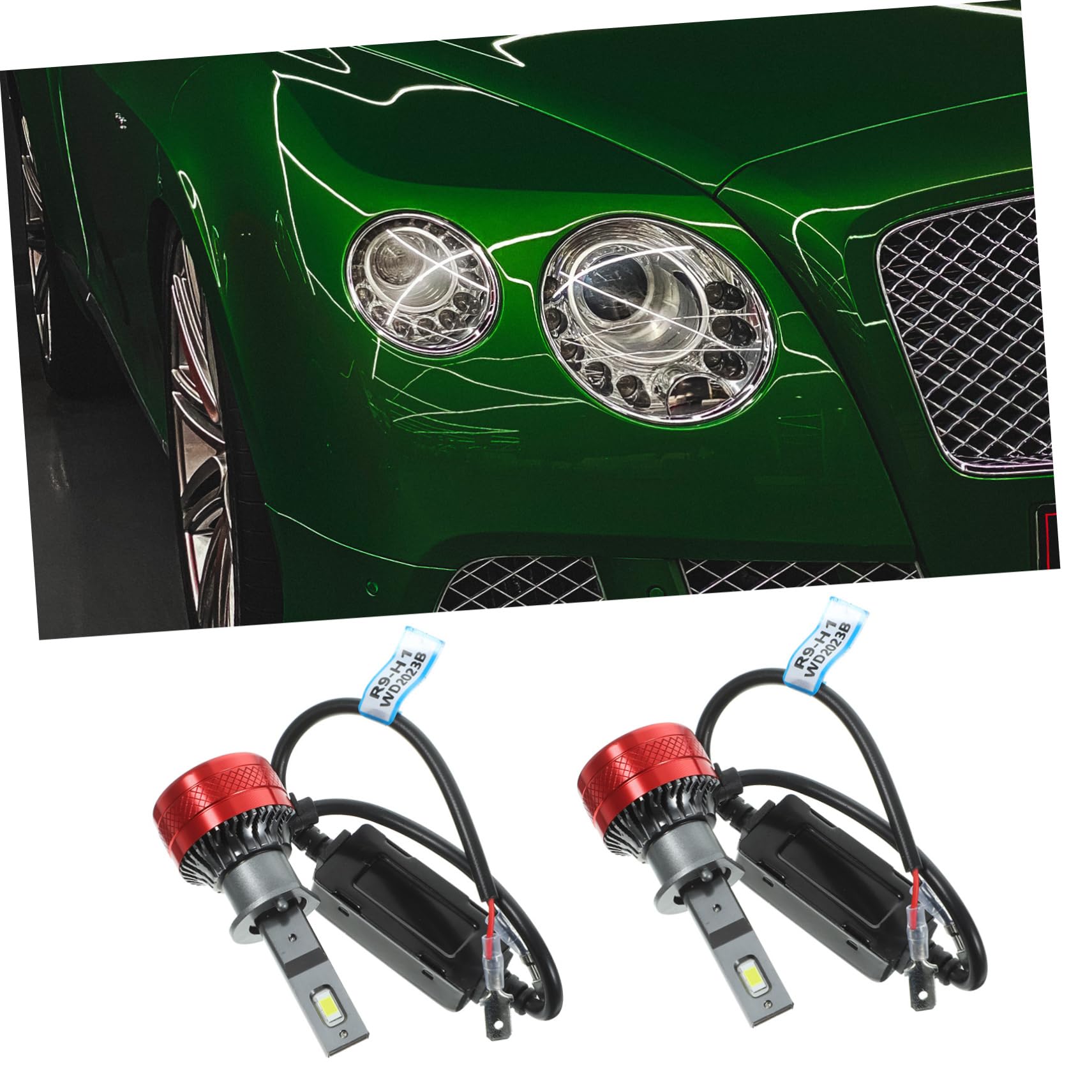 ULTECHNOVO Bombillas De Coche Faros Led Bombilla De Faro Para Luz De Cruce y Carretera De Luz Coche