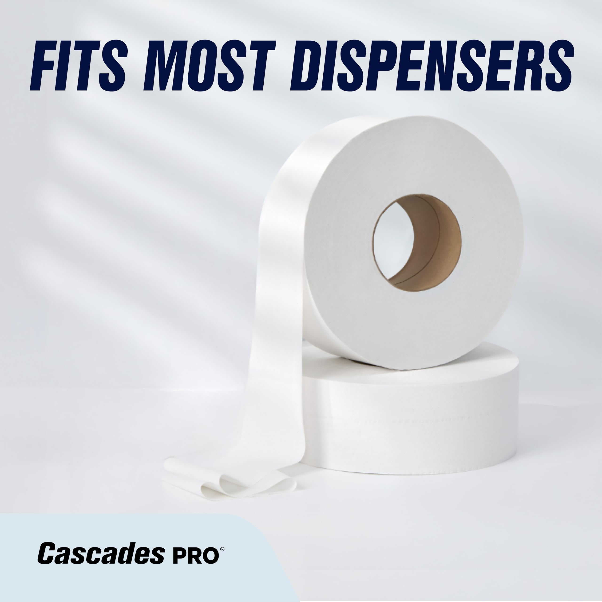 Pro Select – Jumbo baño tejido, 3,3 x 1000 pies, Blanco, 12 rollos/caja