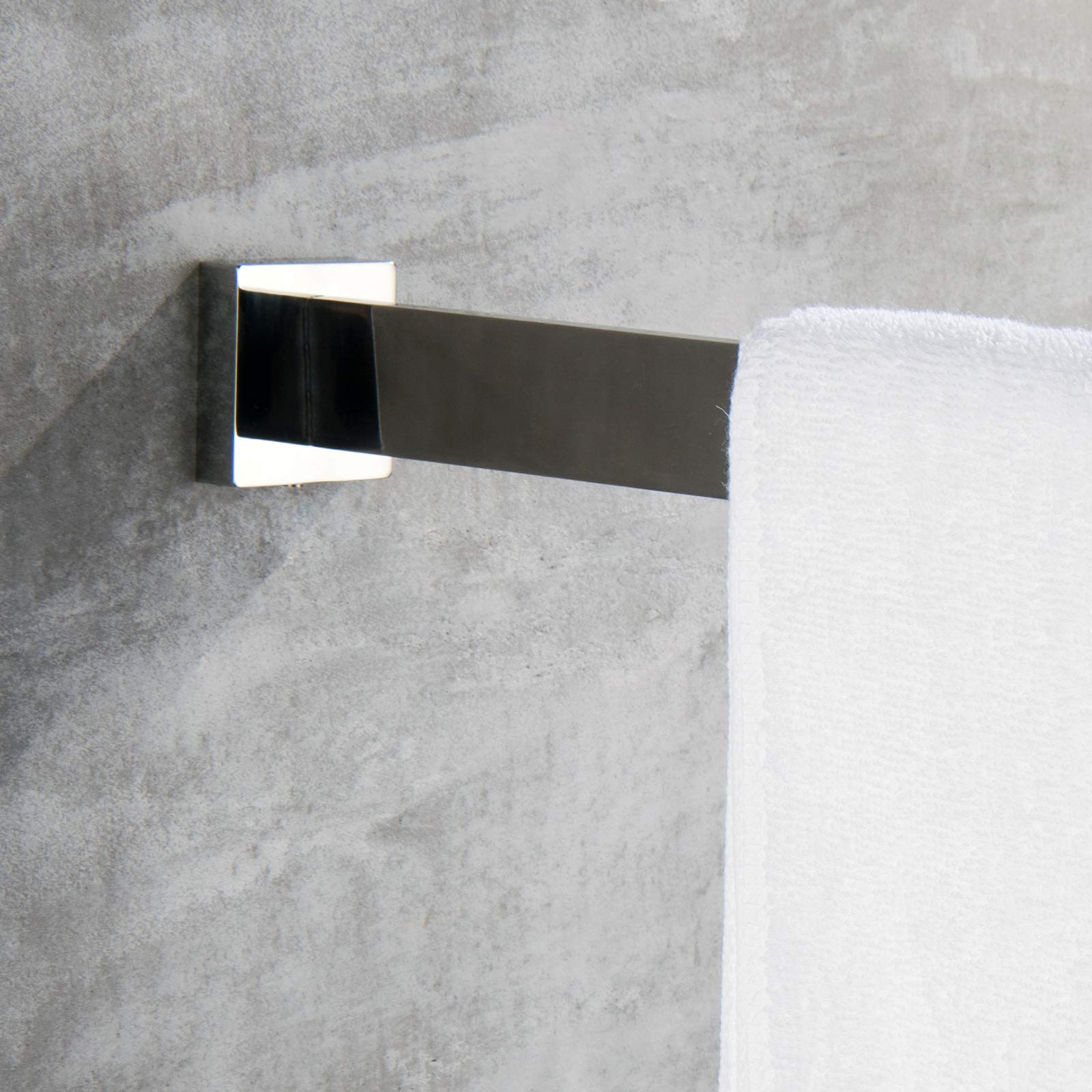 Barre Porte-serviettes Murale BERNSTEIN HH39 | Acier Inoxydable, 39 Cm, Noir Mat | Design Moderne Pour Salle De Bain